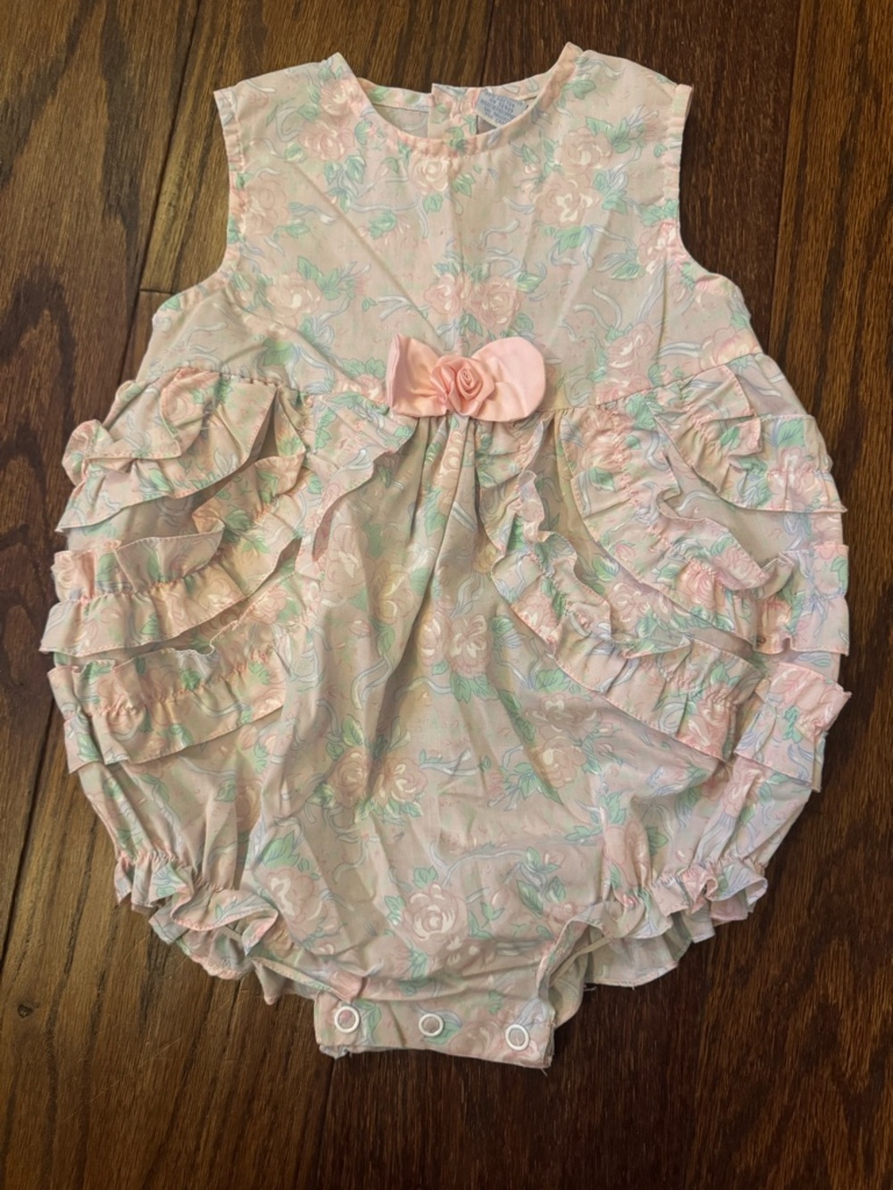 Vintage toddler girl bubble romper